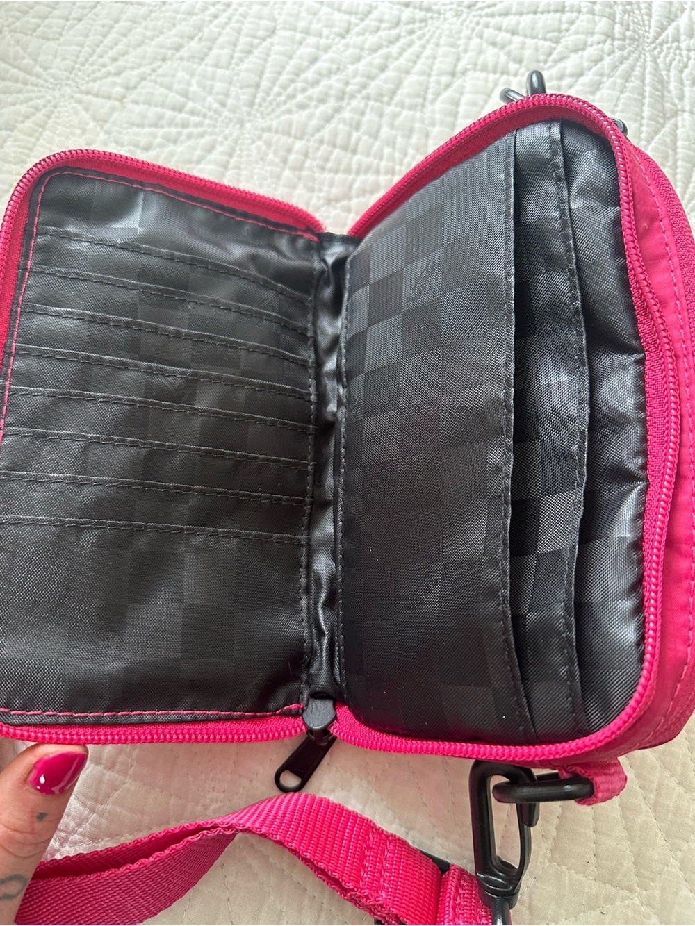 Vans Women‘s Pink Block Wallet Crossbody Bag - Picture 7 of 11